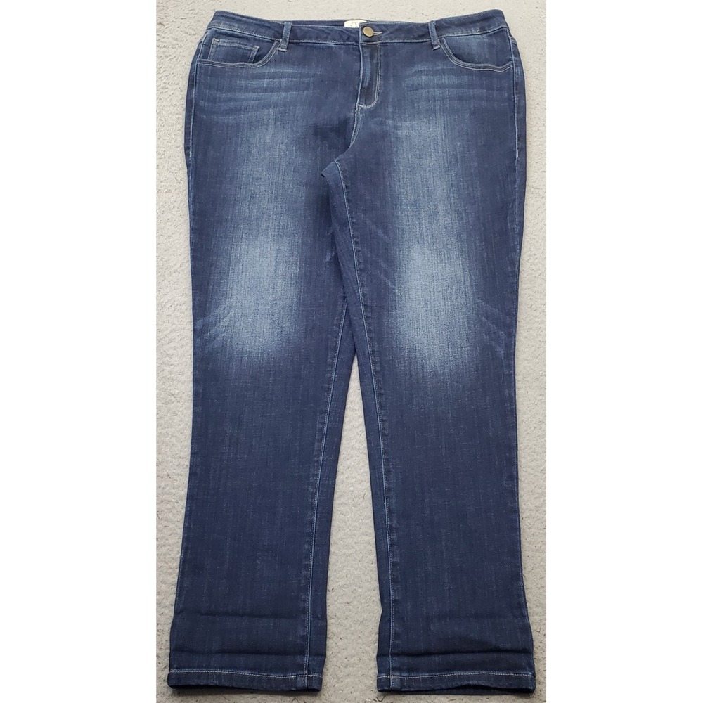 LOGOS by Lori Goldstein Skinny Jeans Womens 16 Blue Denim Stretch Streetwear